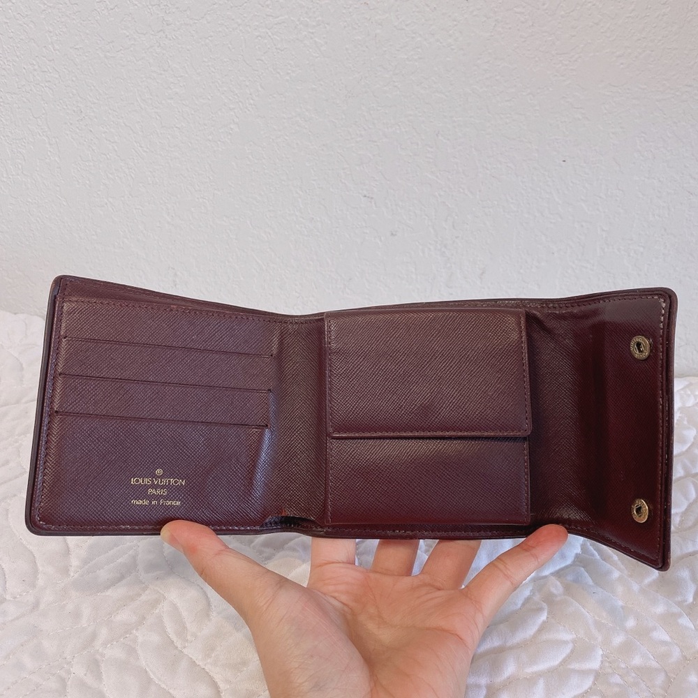 Authentic Louis Vuitton Cherry Monogram Mini Lin Canvas Compact Wallet - Picture 5 of 16